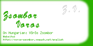 zsombor voros business card