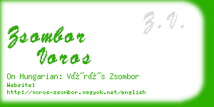 zsombor voros business card